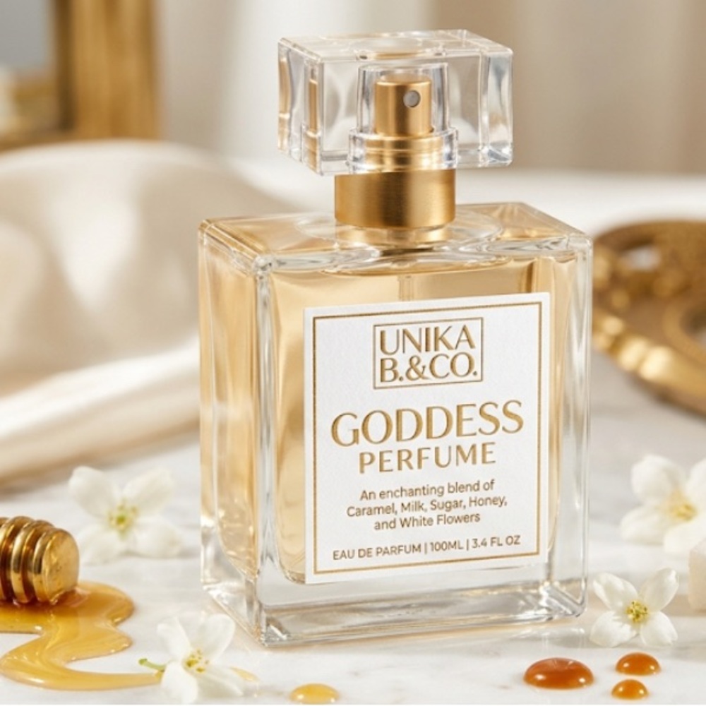 Goddess Perfume with Gold Cap | Unika B. & Co.